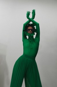 Backstage at Richard Quinn RTW Spring 2022