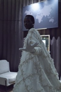 Backstage at Richard Quinn RTW Spring 2022