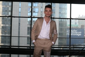 Thomas Doherty in the front row at Thom Browne RTW Spring 2020
