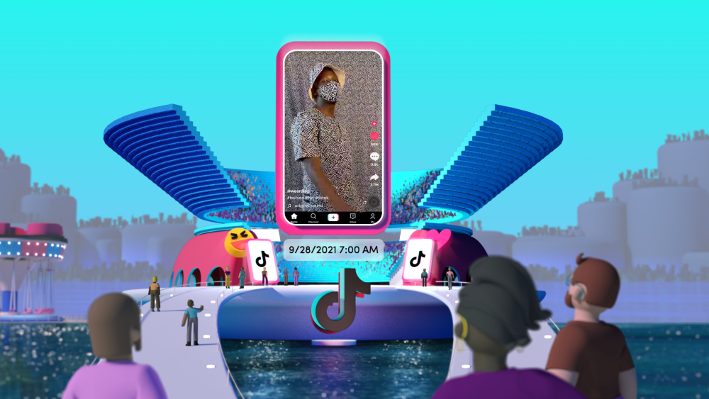 The opening page for the virtual TikTok World 2021, the social video company's first marketing event.