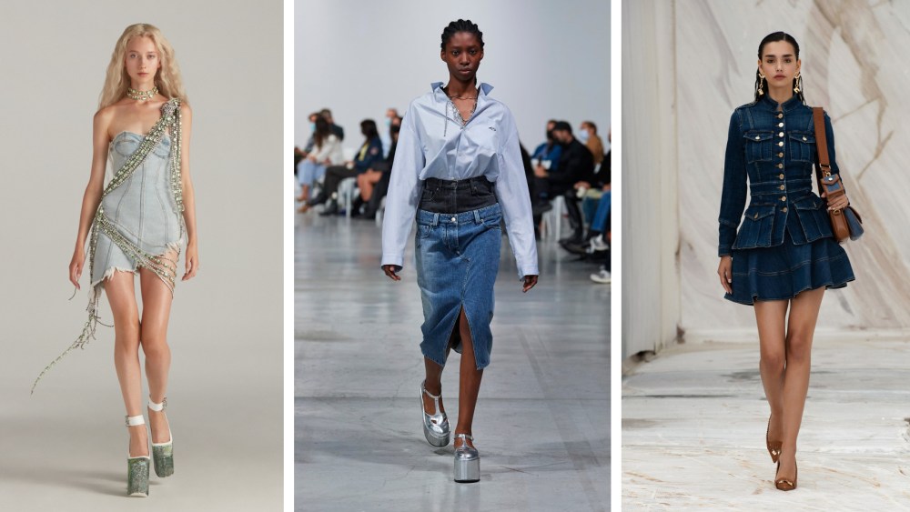 Denim was a part of the most talked-about Spring/Summer 2022 collections at London, Milan and Paris fashion weeks.