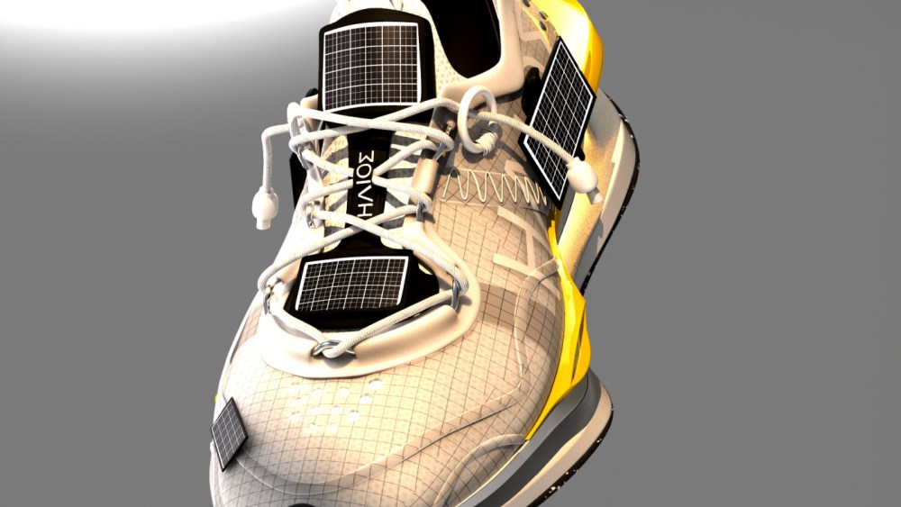 "Helios" is the first NFT sneaker offered by Futures Factory. The silhouette was designed by Robert Quach.