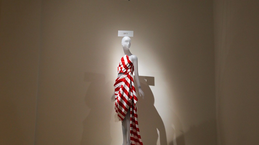 LRS’ Raul Solis designed this “American Dress” that is imprinted with social justice messages for spring 2021.