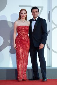 Jessica Chastain and Oscar Isaac attending the Scenes From a Marriage (Ep. 1 and 2) Premiere as part of the 78th Venice International Film Festival in Venice, Italy on September 04, 2021. Photo by Aurore Marechal/Abaca/Sipa USA(Sipa via AP Images)