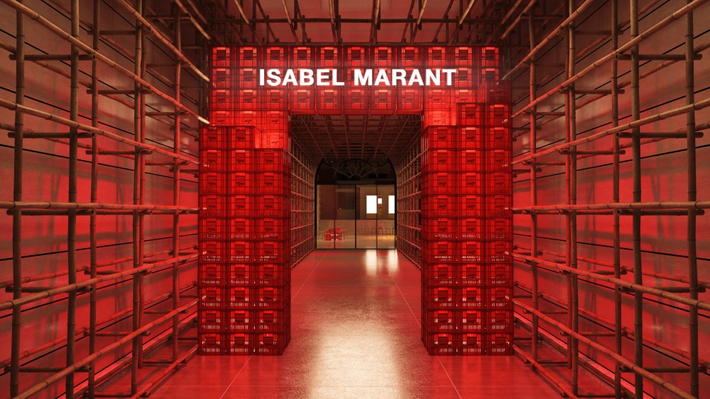 The decor of the Isabel Marant fashion show and event in Shanghai.