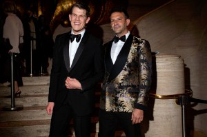 Wes Gordon and Paul Arnhold attend the American Ballet Theatre Fall Gala at David H. Koch Theater at Lincoln Center in New York, New York on October 26, 2021.