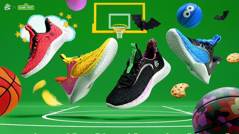 Under Armour's Stephen Curry-centered Curry Brand will release Sesame Street-inspired colorways of its upcoming Curry Flow 9 sneaker