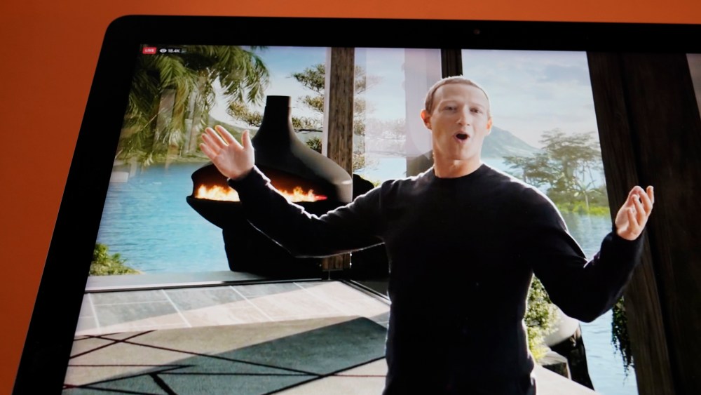 Facebook CEO Mark Zuckerberg delivers the keynote address in Sausalito, CA.