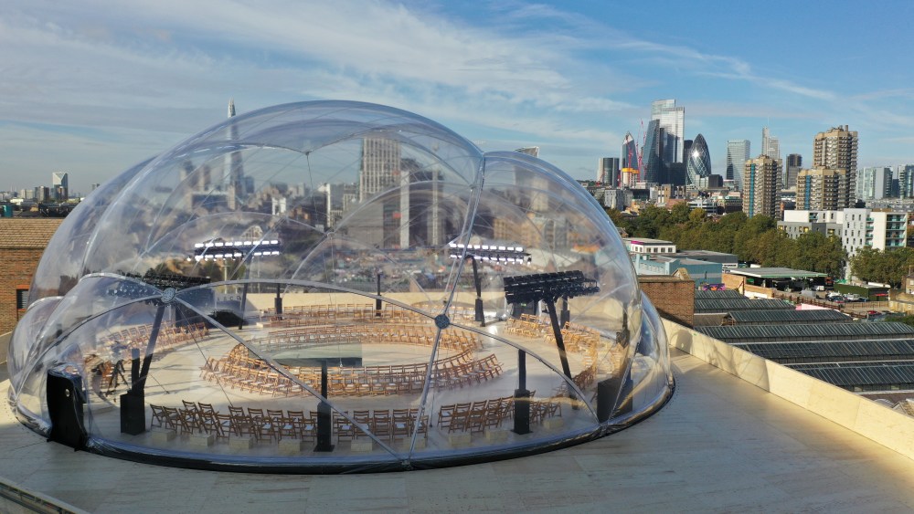 The Alexander McQueen spring 2022 show venue in East London