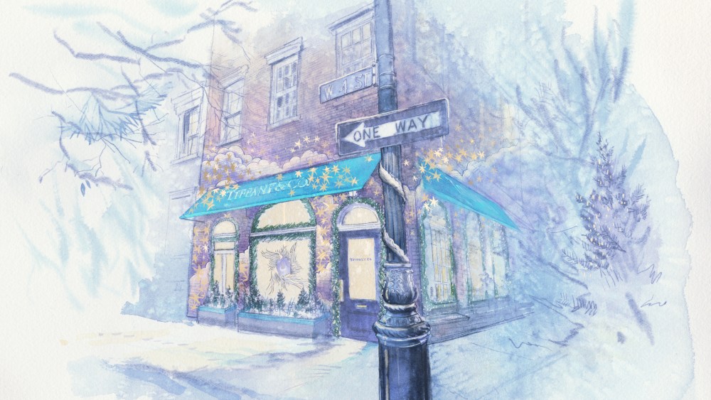 A rendering of Tiffany & Co.'s holiday pop-up shop.