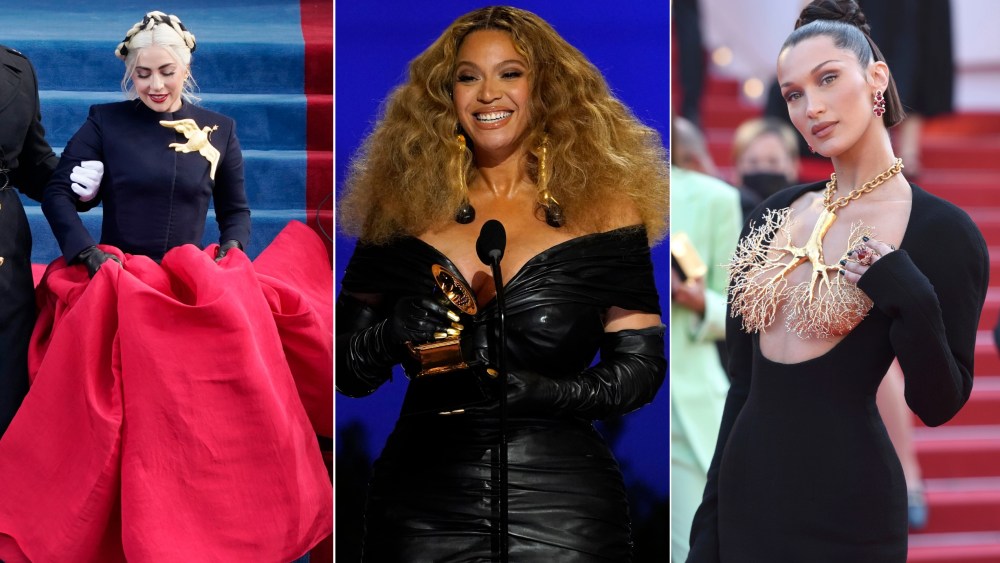 Lady Gaga, Beyoncé, Bella Hadid in Schiaparelli