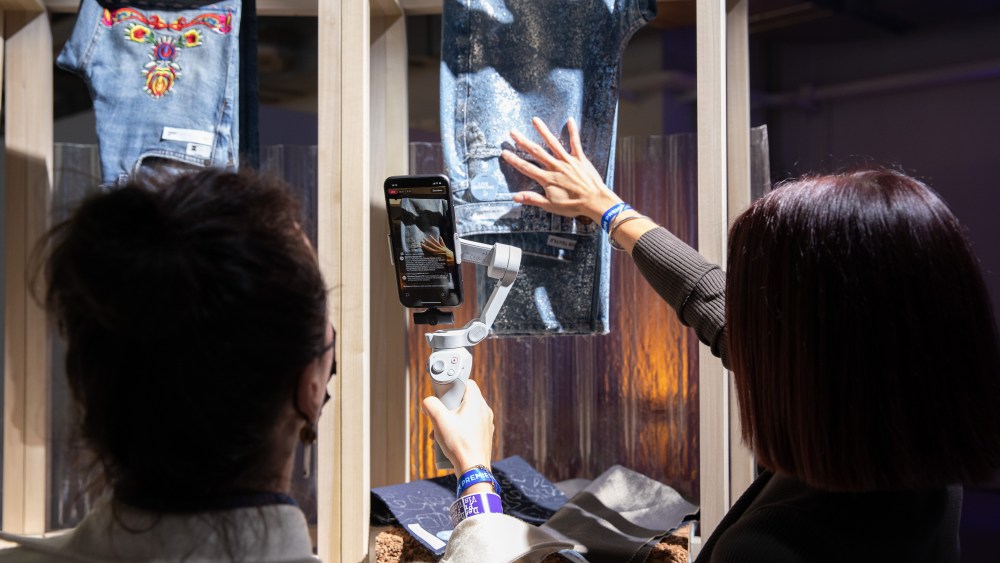 The scene at the Denim Première Vision trade show for spring 2023 in Milan.