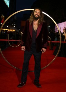 Jason Momoa poses for photographers upon arrival at the premiere of the film 'Dune' on Monday, Oct. 18, 2021 in London. (Photo by Joel C Ryan/Invision/AP)