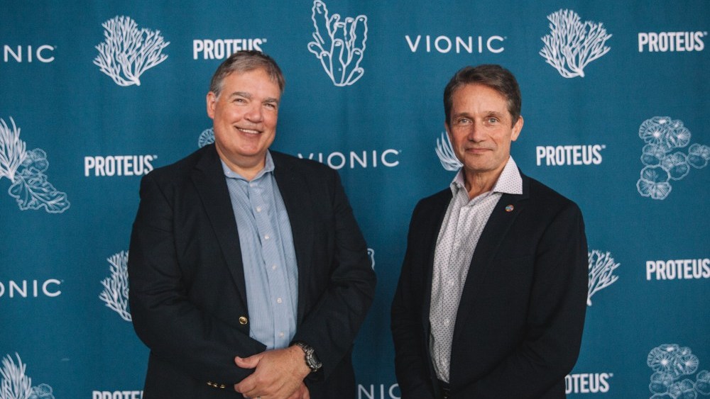 Brian Helmuth, marine science and public policy professor at Northeastern University, and Fabien Cousteau, founder of Proteus.