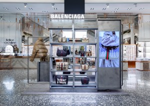 A look at the Balenciaga Hacker Project at the Saks Fifth Avenue pop-up at the New York flagship