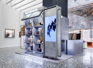 A look at the Balenciaga Hacker Project at the Saks Fifth Avenue pop-up at the New York flagship