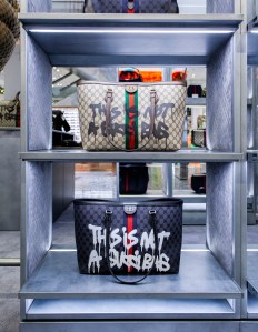 A look at the Balenciaga Hacker Project at the Saks Fifth Avenue pop-up at the New York flagship