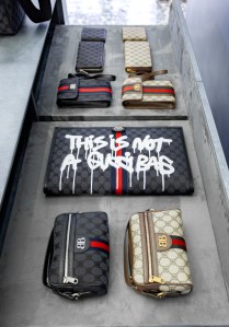A look at the Balenciaga Hacker Project at the Saks Fifth Avenue pop-up at the New York flagship