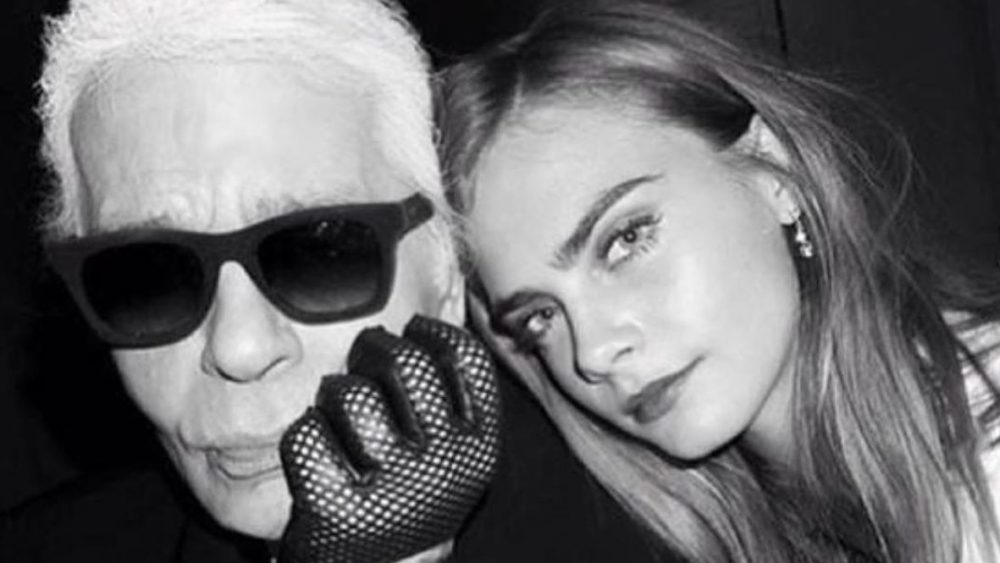 Karl Lagerfeld and Cara Delevingne