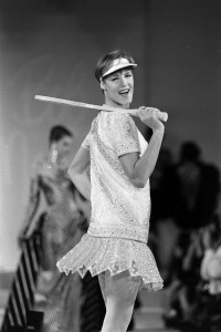 For his fall 1991 ready to wear collection designer Bob Mackie celebrated the 100th birthday of Cole Porter with an Anything Goes themed fashion show.