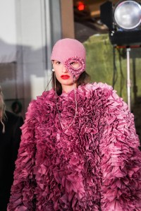 Backstage at the Gucci Spring 2022 Love Parade in Los Angeles