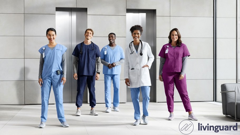 Swiss firm Livinguard has launched an apparel line of permanent self-disinfecting scrubs, underscrubs and lab coats.
