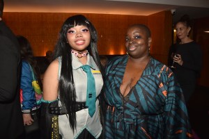 NEW YORK, NY - NOVEMBER 15: Queen Ming Simmons and Nona Faustine attend The Andy Warhol Museum's NYC Fundraising Dinner at Bryant Park Grill on November 15, 2021 in New York. (Photo by Patrick McMullan/PMC) *** Local Caption *** Queen Ming Simmons;Nona Faustine