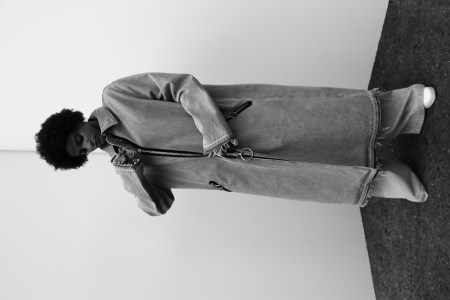A look from Virgil Abloh's collaboration with Levis.