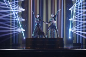 DANCING WITH THE STARS - "Britney Night" - The 14 celebrity and pro-dancer couples emerge "Stronger" than ever as they return to the ballroom for "Britney Night" where they will dance "Till the World Ends," live on MONDAY, OCT. 4 (8:00-10:00 p.m. EDT), on ABC. (ABC/Christopher Willard)CHRISTINE CHIU, PASHA PASHKOV