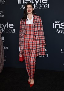 Alexandra Daddario arrives at the 2021 InStyle Awards at The Getty Center on Monday, Nov. 15, 2021 in Los Angeles. (Photo by Jordan Strauss/Invision/AP)