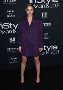 Madelyn Cline arrives at the 2021 InStyle Awards at The Getty Center on Monday, Nov. 15, 2021 in Los Angeles. (Photo by Jordan Strauss/Invision/AP)