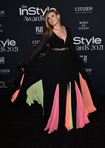 Connie Britton arrives at the InStyle Awards at The Getty Center on Monday, Nov. 15, 2021, in Los Angeles. (Photo by Jordan Strauss/Invision/AP)