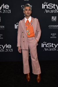 Tan France arrives at the InStyle Awards at The Getty Center on Monday, Nov. 15, 2021, in Los Angeles. (Photo by Jordan Strauss/Invision/AP)