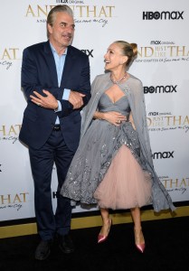 Chris Noth, left, and Sarah Jessica Parker attend the premiere of HBO's "And Just Like That" at the Museum of Modern Art on Wednesday, Dec. 8, 2021, in New York. (Photo by Evan Agostini/Invision/AP)