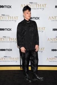 Sara Ramirez attends the premiere of HBO's "And Just Like That" at the Museum of Modern Art on Wednesday, Dec. 8, 2021, in New York. (Photo by Evan Agostini/Invision/AP)
