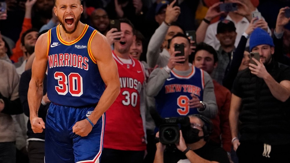 Steph Curry laced up in Curry Flow 9 sneakers from his eponymous Under Armour brand to break the NBA's three-point record on Dec. 14, 2021 against the New York Knicks at Madison Square Garden.