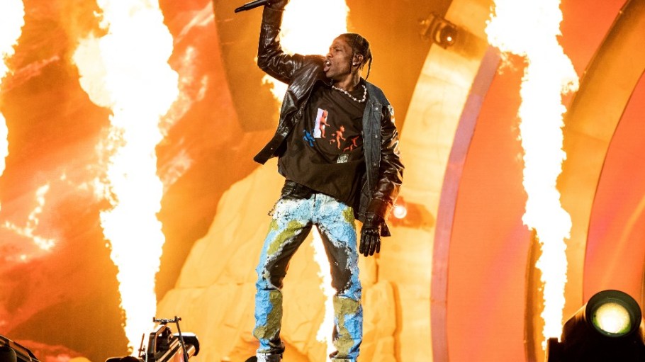 Travis Scott performs at the Astroworld Music Festival at NRG Park on Friday, Nov. 5, 2021, in Houston.