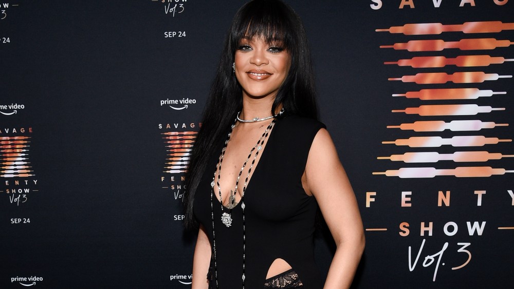 Rihanna attends her Savage X Fenty Show Vol. 3 premiere at The Glasshouse on Wednesday, Sept. 22, 2021, in New York. (Photo by Evan Agostini/Invision/AP)