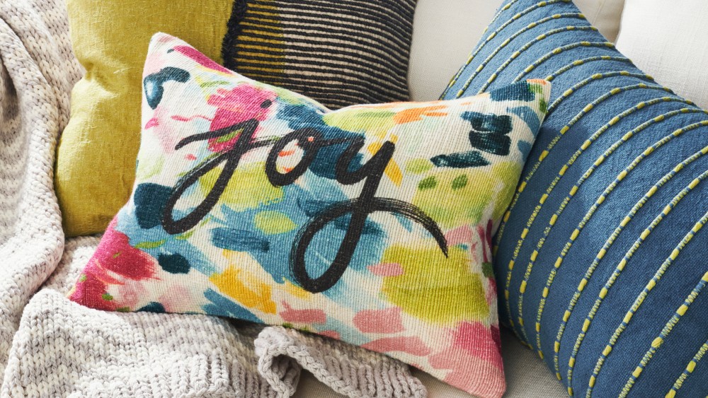 Pillows from BADG x Pottery Barn