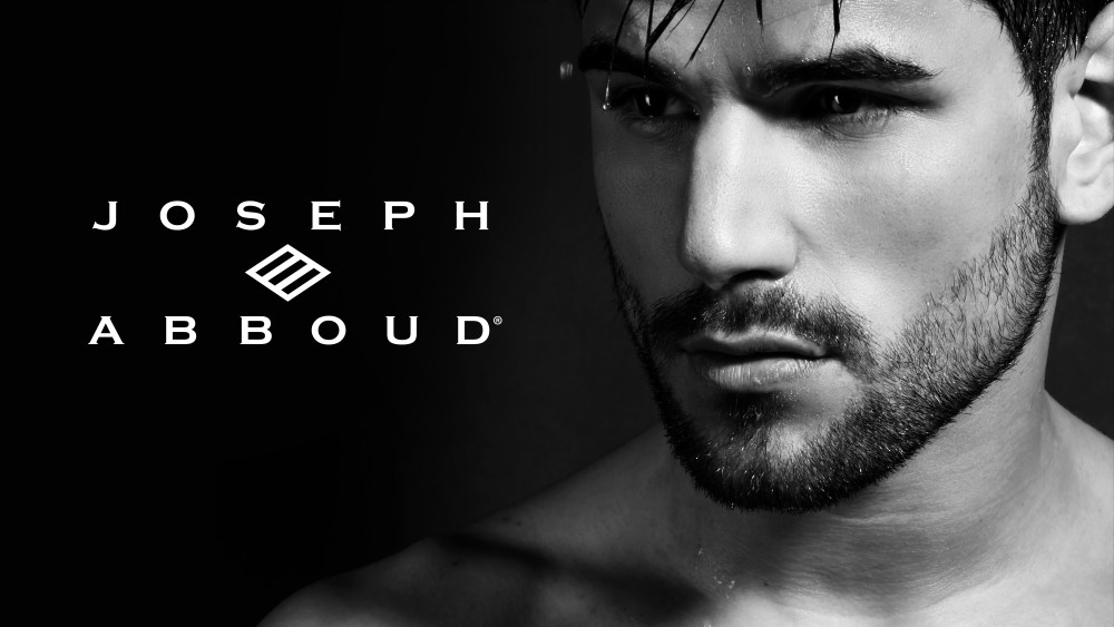 A marketing image for the new Joseph Abboud Grooming collection.
