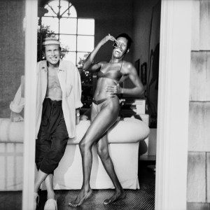 Jean-Paul Goude and Grace Jones in the “Lionel Hamptons", Long Island, New York, 10 August 1992