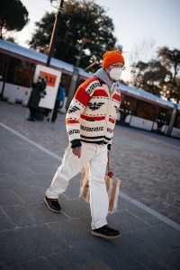 Street style at Pitti Uomo 101.