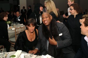 Donna Karan and Andre Leon Talley attend a dinner conversation with Karl Lagerfeld at the United Nations.