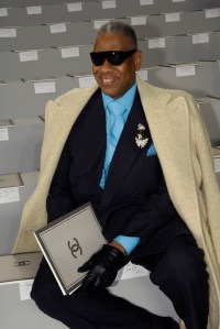 Andre Leon Talley attends Chanel's spring 2007 haute couture runway show at the Grand Palais.