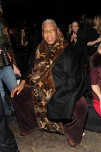 Andre Leon Talley attends Donna Karan's fall 2011 runway show.