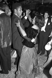 Diana Ross dancing with Andre Leon Talley at a New Year's Eve party at Studio 54 in 1979