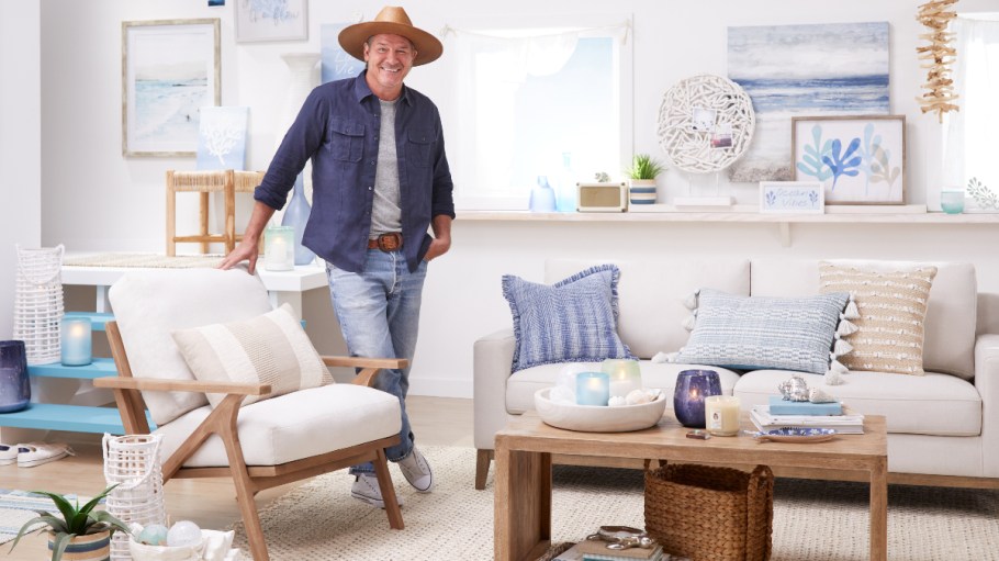 Big-box home decor retailer At Home added to its celebrity collabs by announcing a new line by designer and TV personality Ty Pennington.