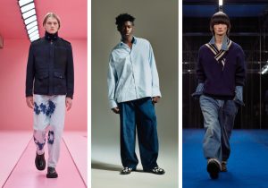 Decorated or left raw, denim played a key role in Fall/Winter 22-23 collections and presentations at men's fashion week. 