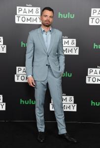 Pam & Tommy -- Sebastian Stan at a press event for “Pam & Tommy” which premieres on Hulu on Wednesday, February 2. (Photo by:  Frank Micelotta/Hulu)