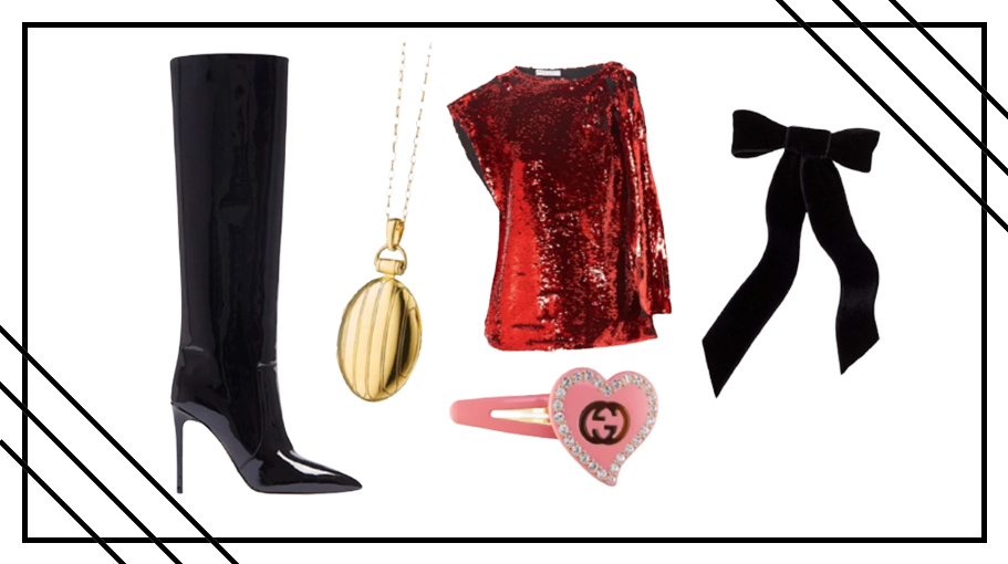 Valentine's Day outfit wardrobe pieces and accessories